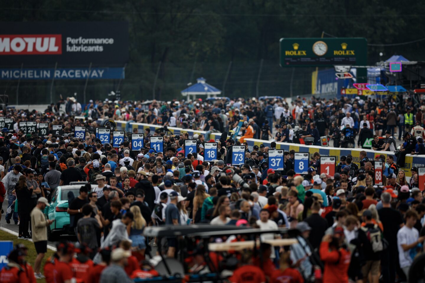 BRASELTON, GEORGIA - OCTOBER 3: Pre-Race, Fan Walk during the IMSA WeatherTech SportsCar Championship Motul Petit Le Mans on October 3, 2026 at Road Atlanta in Braselton, Georgia (Photo by Jake Galstad/Lumen via Getty Images)